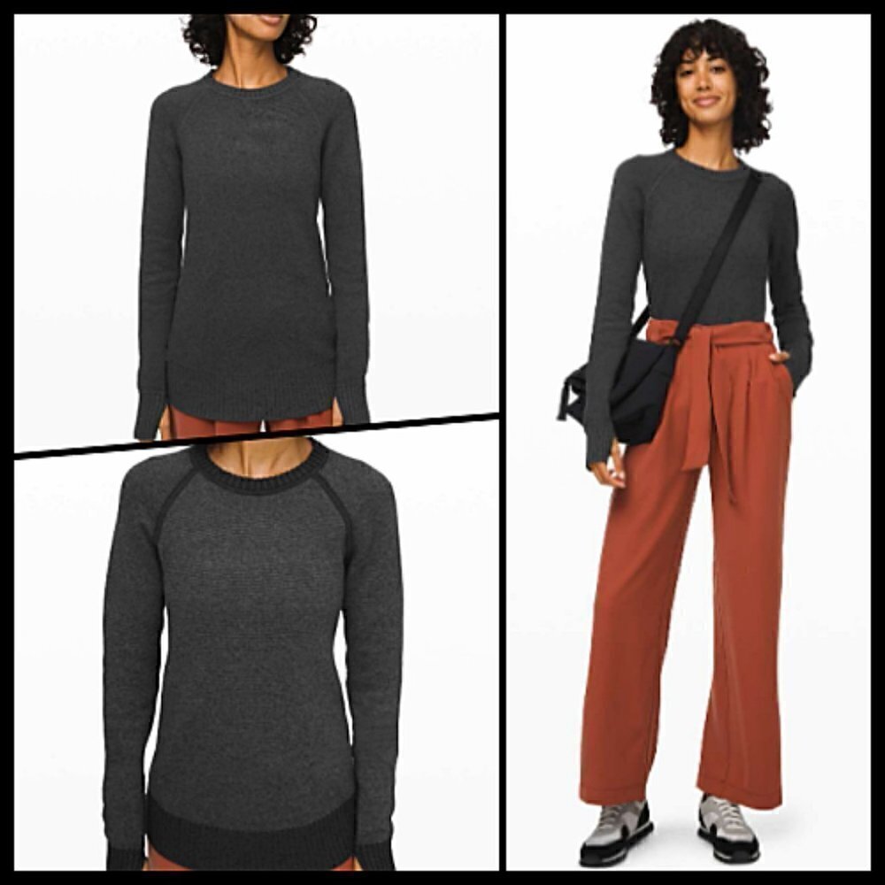 Lululemon Reversible Still Lotus Sweater Gray XS